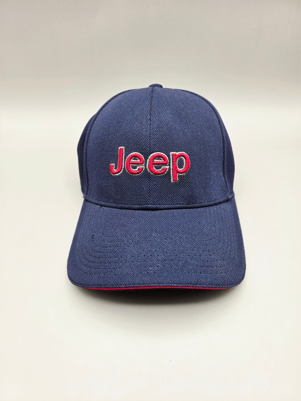 Jeep Embroidered Navy Cap with Red Logo
